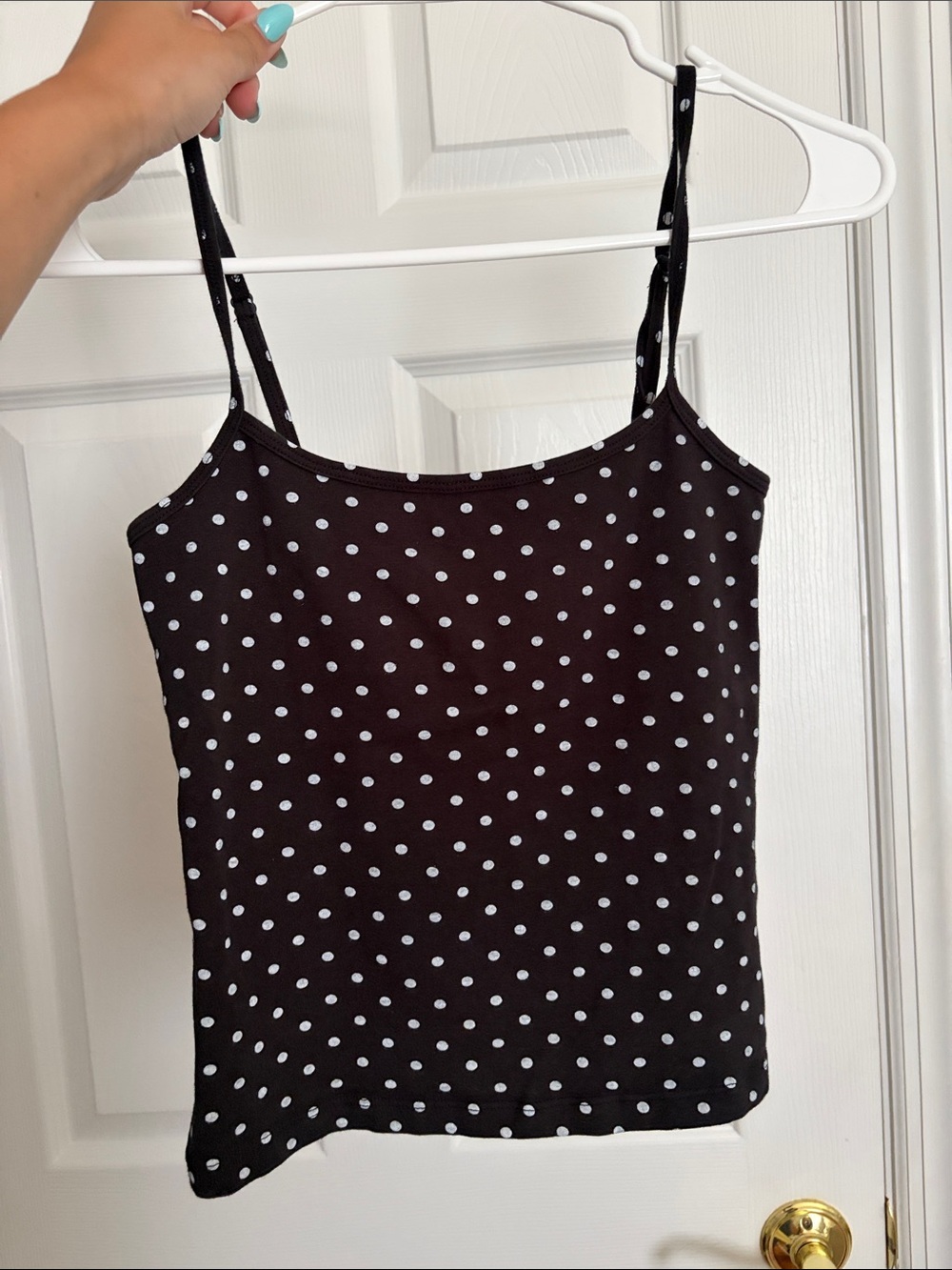 Black Polka Dot Brandy Tank Top